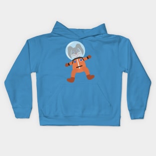 Rabbit in space suit Kids Hoodie